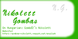 nikolett gombas business card